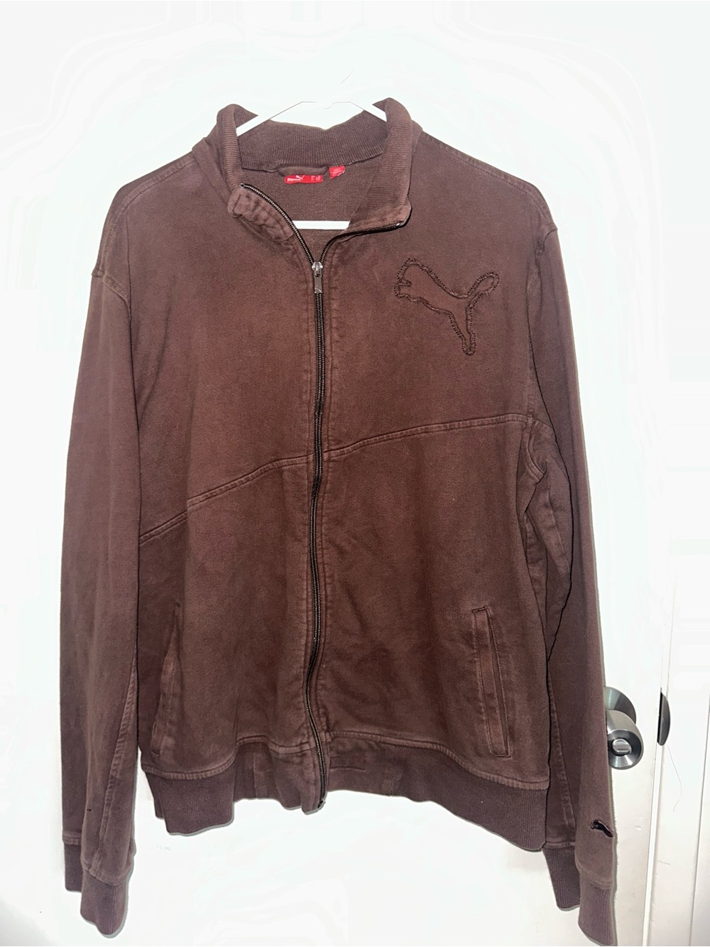 Puma Brown Full-Zip Bomber Jacket